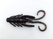 FISHIN ADDICT NANO-CRAY 40mm (1.5'') Crayfish Bug micro fishing lure soft plastic - 10 pack (BLACK SPARK)