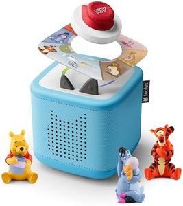 Toniebox 2 Audio Player Bundle for Kids 3+ with Winnie The Pooh, Tigger, Eeyore Figurines and Tonieplay Game & Controller - Sky Blue