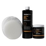 Furniture Clinic Easy Leather Restoration Kit (Dark Brown) | Includes Recolouring Balm, Ultra Clean, Sponge & Cloth for Furniture, Car Seats, Shoes & Bags