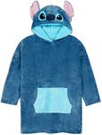 Disney Lilo & Stitch Girls Hoodie, Oversized Hoodie Blanket Fleece Lounge Wear, One Size Fits All Age 7-13 Years Old (novelty)