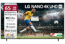 LG 164 cms (65 inches) NU87 AI Series 4K Ultra HD Smart webOS VA LED TV 65NU870BPLA