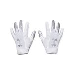 Under Armour Men's F8 Football Gloves, (100) / White/Metallic Silver, Medium