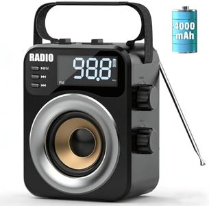 Portable AM/FM/WB/SW Radio, 4000mAh Rechargeable & 3×D Cell Battery Powered