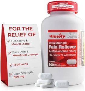 TIME-Cap Labs 500 Caplets Extra Strength Acetaminophen 500mg - Pain Reliever & Fever Reducer for Adults, Helps with Headaches, Backaches, Muscle Pain, Toothaches, Arthritis & Menstrual Cramps