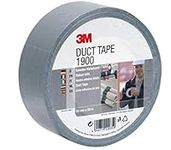 3M 1900 Value Duct Tape Silver-Grey Duct Tape for all Repairing, Labelling and Sealing Jobs, 50 mm x 50 m, 1 x Roll of Duct Tape