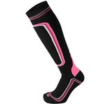 MICO SKI SOCKS SUPERTHERMO PRIMALOFT in Micotex Polypropylene Mesh + LYCRA fiber, 100% Made in Italy, Heavy With Insulating Power, for Sporty Woman, in Phosphorescent Black Purple Colour