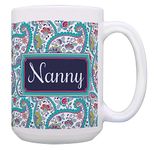 Nanny Birthday Gifts Paisley Pattern Nanny Coffee Cup Nanny Present 15-oz Coffee Mug Tea Cup Paisley