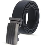 Labnoft Men's Auto Lock Pu Leather Belt (Black, BELT-017-Black)