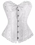 Dreamburn Bustiers Corsets Bridal Lingerie Lace up Satin Boned Corset Women's Gothic Corsets Cinchers Overbust Bodysuit