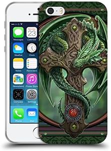 Official Anne Stokes Woodland Guardian Dragons Soft Gel Case Compatible for Apple iPhone 5 / iPhone 5s / iPhone SE 2016