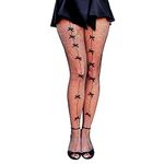 Bow Tie Fishnet Stockings Lolita Patterned Stockings Backseam Valentines Lace Coquette Tights Gothic Pastel Goth Fairycore Grunge Kawaii Anime Cosplay Y2K Alt Fish Nets Mesh Pantyhose for Women