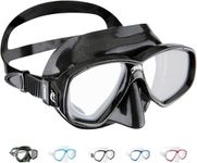 Cressi Perla Mask - Separate Glass Mask for Fishing, Freediving, Snorkelling and Diving, Unisex Adult, Black / Black