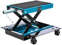 KATSU Tools Motorcycle Lift Jack with Dolly, Motorbike Lifting Stand, 500kg Max Capacity, Motocross Dirt Bike Repair Maintenance Lift Stand 161231