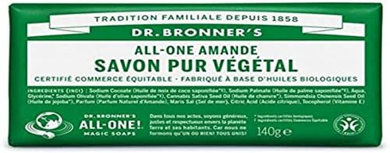 Pain de savon amande Dr Bronner's 140 g