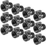 12 Pack 3/4'' Plastic Garden Hose Shut Off Valve- Standard Water Shutoff Valve Shut-Off Ball Valve Thread Connector Coupling for Telescopic Water Pipe Water Gun Valve Control