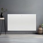 Futura 1500W White Electric Radiator Heaters for Home, Bathroom Safe Electric Heater Setback Timer Lot 20 & Advanced Thermostat Control Wall Mounted or Floor Standing Low Energy Panel Heater
