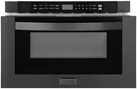 ZLINE 24" 1.2 cu. ft. Built-in Microwave Drawer in Black Stainless Steel