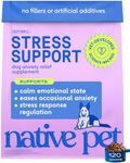 Native Pet GutWell Stress Support - Dog Anxiety Relief & Calming Supplement - Promotes Emotional Wellbeing, Regulates Stress Response & Balances Gut-Brain Axis - Triple-Biotic & Magnesium -120 Scoops