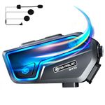 GEARELEC Motorcycle Bluetooth Headset Mesh Intercom, GX10 Multitasking Audio 10 Riders 2000M Communication System，Motorcycle Helmet Bluetooth with HiFi Sound/RGB Light/Music Sharing