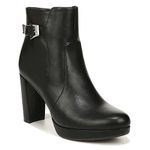 Naturalizer Women Braxton Platform Ankle Boot, Black Leather, 8.5