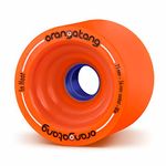 Orangatang in Heat 75 mm 80a Downhill Longboard Skateboard Cruising Wheels w/Loaded Jehu V2 Bearings (Orange, Set of 4)