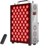 Red Light Therapy Device for Face and Body, Dual Chip 60 LEDs Red Light Therapy Panel, Hanging Device with Remote Control, Timer, Infrared Red Light Therapy Lamp for Pain Relief