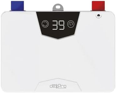 DeXpro Inline Electric Instant Water Heater, Tankless Hot Water Dispenser, Oversink/Undersink Installation Ideal for Commercial Use, Digital Temperature Control (5.5kW DXI55DT)