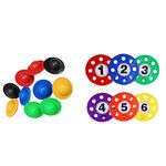 Fitfix Swimming Toy Set Of Floating Egg Flips, Underwater Diving Discs Games I Diving Toys For Children I Ideal Gift Set - Made In India (Diving Disc + Egg Flip) Combo Made In India, Multicolor