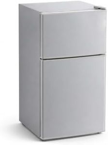Cosanta Mini Fridge with Freezer, Double-Door Compact Refrigerator, Adjustable Glass Shelves, Mechanical Thermostat & Leveling Feet, Space-Saving for Apartment/Dorm/Office (2.0, Cubic Feet)