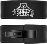 Bear Grips 10mm Suede Leather Lever Weight Lifting Belt, Perfect for Gym (Medium)