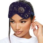 SMUG Satin Sleep Mask & Eye Mask | Deep Dream Sleep Masks for Women & Men | Soft Sleeping Eye Mask to Nourish Skin, & Reduce Dark Circles | Eye Sleep Mask to Block Out Light | Blue Celestial