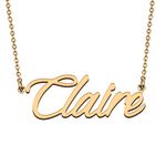 HUAN XUN Name Necklace for Girls Claire Meaningful Jewelry Gifts Ideal for New mom