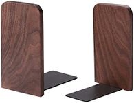 Muso Wood Book Ends for Shelves, No