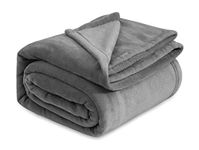 VAS COLLECTIONS Premium Plush Summer Double Bed Dohar/AC Blanket | 200 GSM Reversible Lightweight Cozy Soft for Bed, Sofa, Couch, Travel & Camping| 220x230 cm - Grey