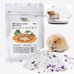 VAYINATO® 1Kg Dust-Free Hamster Bath Sand Natural Flower Scented Bathing Sand for Guinea Pig, Hamster and Other Small Animals by Pezlifeworld