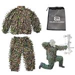 QuikCamo 3D Leafy Suit for Men Turkey Hunting Camo Ghillie Suit, Airsoft Gilly Suit, Paintball Gilley Suite, Birdwatching Leaf Suit (NWTF Mossy Oak Obsession, Sm/Med)…