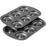 Wilton 2105-1620 Non-Stick 6-Cavity Doughnut Baking Pans, Multipack of 2, Silver