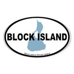 CafePress Block Island RI Oval Design. Oval Bumper Sticker, Euro Oval Car Decal