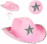 LYLAC PARTY HAT COWBOY SEQUINS PINK