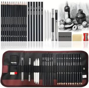 29-Pack Sketch Drawing Pencils Kit Sketching Supplies,Include Charcoal Pencils and Artists Tools,Pro Art Drawing Supplies for Adults Kids Beginners,ideal for Sketching Shading