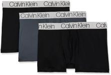 Calvin Klein Men's Chromatic Trunk, Black/Turbulence/Black, X-Large (Pack of 3)