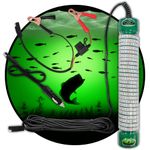 Green Blob Outdoors New Underwater LED Fishing Light 15000 Lumens 12V Battery Powered with Alligator Clips and 30ft Cord Fish Light Attracting Snook Crappie for Boats, Made in Texas