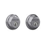 Schlage B62N626 Deadbolt, Keyed 2 Sides, Satin Chrome