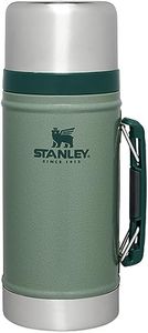 Stanley Vacuum Insulated Large Food Jar, 18/8 Stainless Steel Food Jar for Cold and Hot Food, Soup Thermos with Leak Proof Lid Doubles as Cup, Wide Mouth Food Thermos, Hammertone Green, 1.0qt