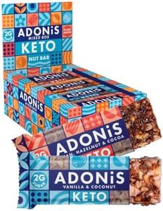 Confezione Mista di Barrette Keto Adonis | 16 Barrette| Vegano & 100% Naturale | Senza Glutine, Senza Zuccheri, Senza Olio di Palma, Senza Lattosio | Snack Dieta Chetogenica
