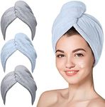 Hicober Microfiber Hair Towel, 3 Pa