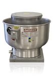 Restaurant Canopy Hood Grease Rated Exhaust Fan- High Speed Direct Drive Centrifugal Upblast Exhaust Fan with speed control- 19" Fan Base, 0.180 HP 115 Volt Single Phase Motor, 100-500 CFM (DU12HFA)