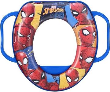CARTOON Reductor de inodoro para niños Spiderman Marvel adaptador de inodoro universal con asas