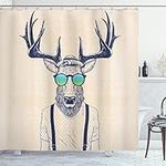 Ambesonne Antlers Shower Curtain, D