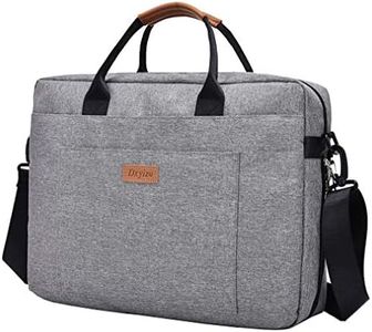 Canvas Business Briefcase Handbag for Men Women Travel Laptop Bag 14 Inch Computer Office Work Trip File Messenger Package Crossbody Shoulder Pack Pouch